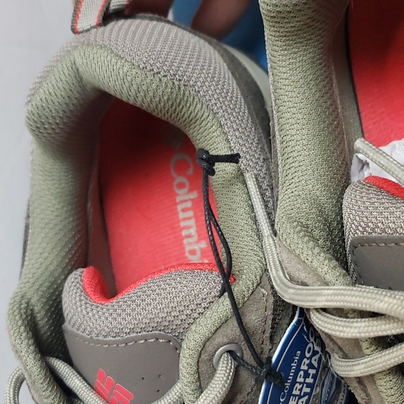 $20 SALE!! Columbia Dakota Drifter Waterproof Hiking Shoes Pebble, Poppy - Picture 5 of 8